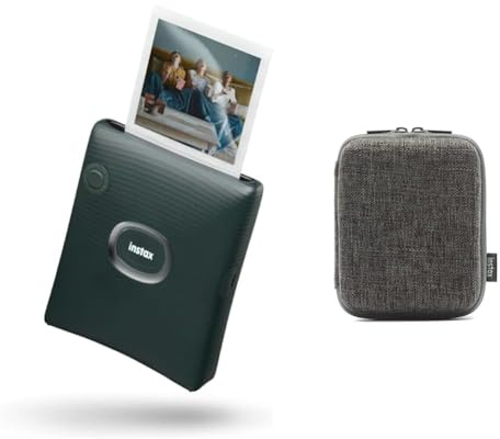 instax Square Link Smartphone Printer, Midnight Green Square LINK Smartphone Printer Case, grau