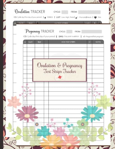 Ovulation and Pregnancy Test Strips Tracker: Pregnancy Identifies Book and OPK Test Planner, Ovulation Tracker Journal For pre mom