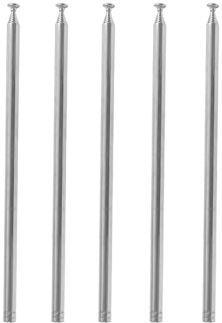 AEDIKO 5pcs M3 Female Antenna Telescopic Antenna Thread 7 Sections AM FM Radio Universal Antenna for Radio TV Electric Toys Telescopic Replacement Antenna Aerial