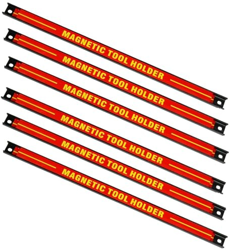 Verda 6X Magnetleiste 60cm Magnet Magnetleiste Magnethalter Werkzeughalter Werkzeugleiste Halterung | Werkzeugleiste zur Wandmontage | Robuste Halterung für Werkzeuge, Messer & Metallgegenstände