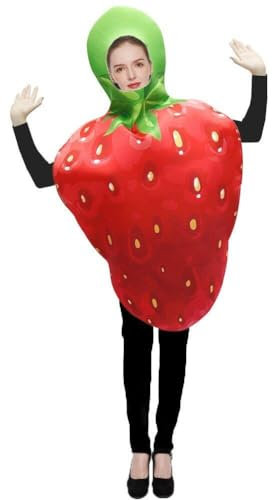 Ericetion Disfraz De Fresa Para Halloween, Fruta, Pareja, Disfraces De Carnaval, Disfraz De Actuación Para Adultos