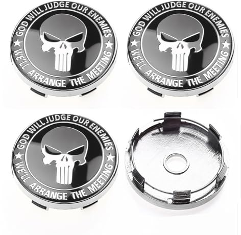 JINJUMEI 4 Piezas Tapacubos Centrales Llantas, Tapas de Rueda de Centro Llantas 60mm Tapas de Rueda de Centro Centrales Llantas Aluminio Tapas Centrales de Rueda de Coche para Cubiertas de Centro