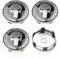 JINJUMEI 4 Piezas Tapacubos Centrales Llantas, Tapas de Rueda de Centro Llantas 60mm Tapas de Rueda de Centro Centrales Llantas Aluminio Tapas Centrales de Rueda de Coche para Cubiertas de Centro