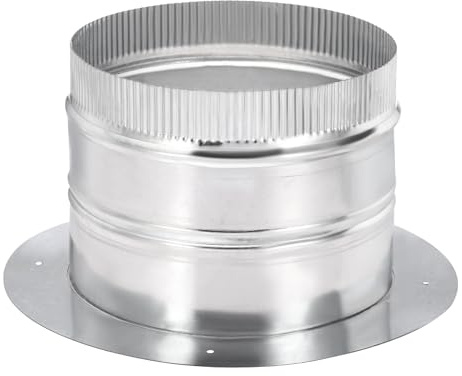 PATIKIL 8 Collare Condotti Rotondi, Connettore per Condotti Acciaio Zincato Flangia Collare per Tubi Flessibili o Rigidi, Riscaldamento Raffreddamento Ventilazione Ventilatore Scarico