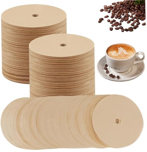Wedhapy Lot de 300 filtres à café pour percolateur 3,75 Pouces en Papier de pulpe de Bois Non Blanchi pour percolateurs filtres à café pour percolateur sûrs et Non Toxiques avec Trou