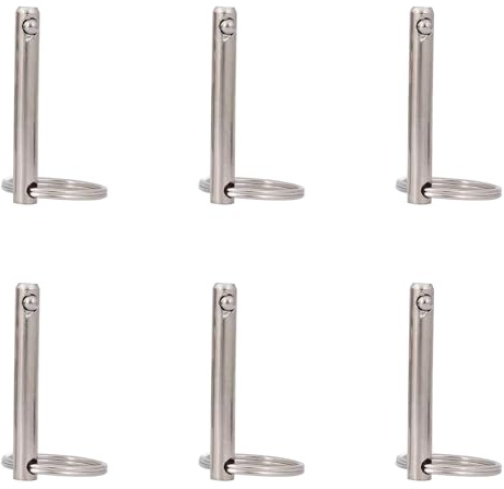 Perni a sgancio rapido M8 x 60 mm in confezione da 6 pezzi, accessori per barche Bimini Top Marine Hardware, in acciaio al carbonio, perni di bloccaggio per barche, meccanici