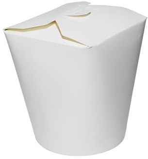 Générique 500 Pots à Pâtes en Carton Blanc 780 ml – Contenants Alimentaires Robustes et Étanches pour Repas à Emporter, Pâtes, Nouilles et Salades