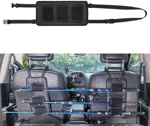 heavenlife Soporte para Caña de Pescar de Vehículo, 2 Piezas Soportes de Caña de Pescar para Vehículos, Organizador de Cañas de Pesca en Asiento Trasero para Camión, Furgonetas