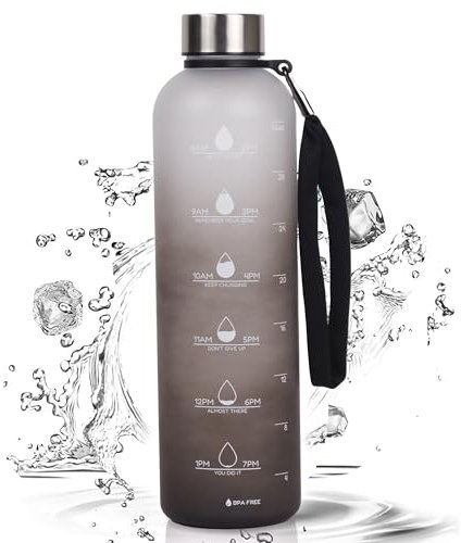 K-VIBE Premium Tritan Trinkflasche 1L – Auslaufsicher & Kohlensäure-geeignet – Sportflasche für Gym, Schule & Büro – BPA-frei & langlebig – Fitness & Sporttrinkflasche