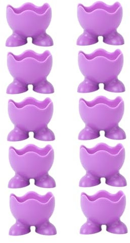 DECHOUS 10stücke Silikon Eierbecher Hitzebeständiger Eierdämpfer Eierkochwerkzeug Eierdampfwerkzeug Eierhalter Servierbecher Küchenwerkzeug