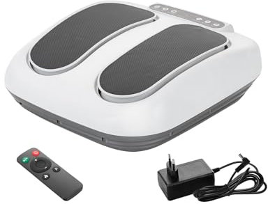 Genius Fußmassagegerät elektrisch mit Wärme Funktion, 10 Geschwindigkeitsstufen, Massage mit Vibration für Beine und Füße, Wellness moderne Vibrationsplatte mit Fernbedienung