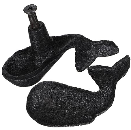 ASAKKURA 2 Stück Gusseisen Schubladengriffe, Schubladenknöpfe, Möbelknöpfe, Schubladengriff, Schubladengriffe, Mediterraner Schubladenknopf, Schrankgriff, Dekorativer Knopf,