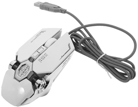 VILLCASE Souris de Jeu Professionnelle Argenté en Plastique Interface USB | Éclairage Rgb, Disposition des Touches Améliorée, Finition Classique, Usage sur Ordinateur Portable et Bureau