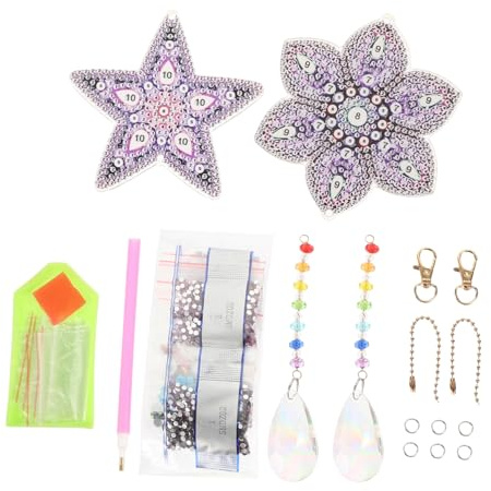 TOYANDONA 1 Juego Decoración de Colgantes de DIY de Adornos para Ventanas y con Estrellas y Flores Manualidades para Ornamentación