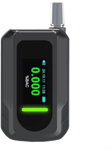 Electrochemical Alcohol Tester, Compact Portable Alcohol Breathalyzer Tester Rechargeable Breath Test Device For Professional Use