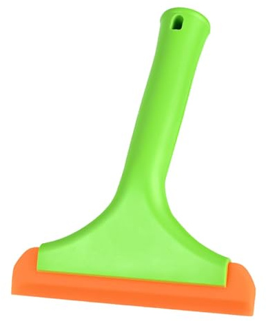 Henyall Shower Squeegee with Hanging Hole, Silicone Window Cleaner Tool & Glass Scraper for Bathroom & Kitchen - No Streaks, Flexible Rubber Squeegee for Glass Doors, Mirrors, Car Windows（15 x 19 cm）