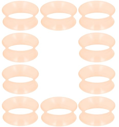 Yaalozei 16mm Flesh Skin Silicone Gauges Tunnels Plugs Earrings for Ears 5/8 inch Stretching Kit Rubber Ear Soft Tunnel Plug for Ear Plastic Double Flare Gauges Size 16 mm Piercing Jewerly Women Men