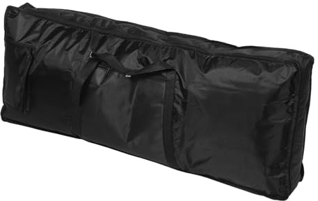 DEARMAMY Bolsa para Teclado Electrónico de 61 Teclas Acolchada, Correas Dobles Ajustables, Funda Resistente al Agua y Gran Capacidad para Accesorios y Partituras