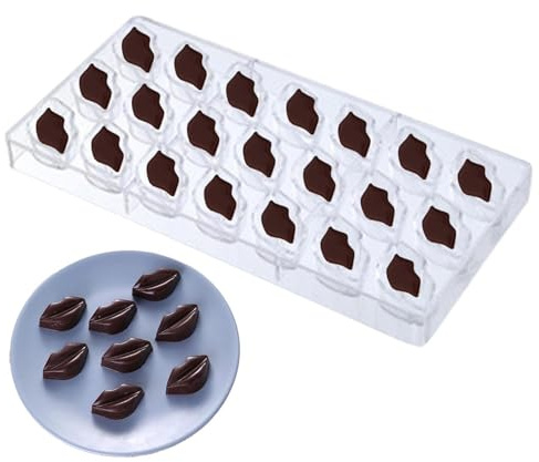 Chocolate Lip Mold | Lip Shaped Multi-Grid Candy Mold | DIY Handmade Chocolate Mould for Baking, Birthday, and Party Decorations