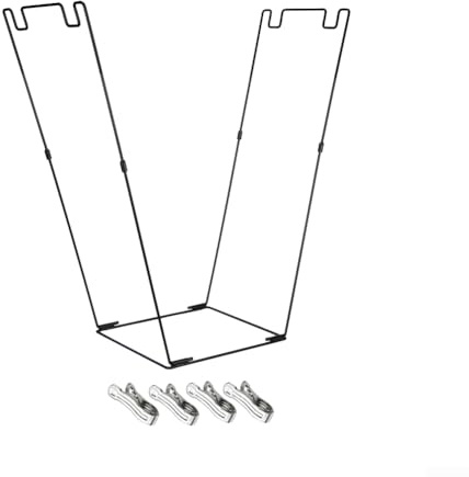 Support pour sacs poubelle de jardin compatible avec les sacs de 107 à 125 litres avec clips, conçu pour le nettoyage de la cour extérieure, le camping et la collecte des déchets de pelouse avec
