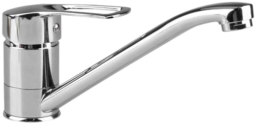 Inodiref Robinet Cuisine Chromé, Mitigeur Cuisine Evier Rotation à 360°, Robinet De Cuisine Mitigeur En Laiton, Avec Des Flexibles D'eau Chaude et Froide De 60cm et Noyau De Valve En Céramique