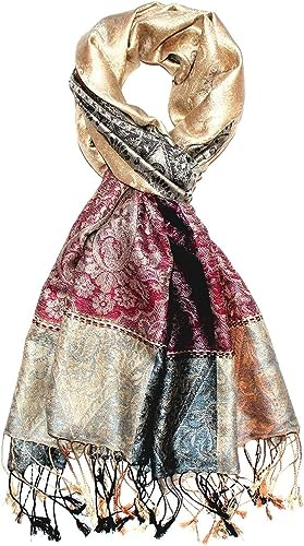 LORENZO CANA lyx herr halsduk omslutning jacquard vävd 100 % siden 70 cm x 190 cm paisley mönster sidenhalsduk harmoniska färger