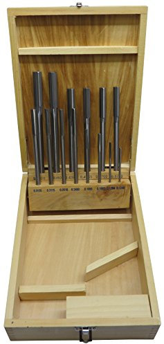 Drill America 14 Piece High Speed Steel Over-Under Chucking Reamer Set (.125 - .5), DWRR Series