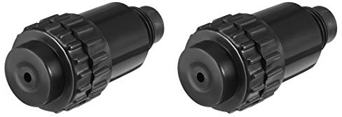 sourcing map 2 Stück 16mm Gewinde Dmr. Öl Steckverbinder Kompressor Ersatzteile Schwarz