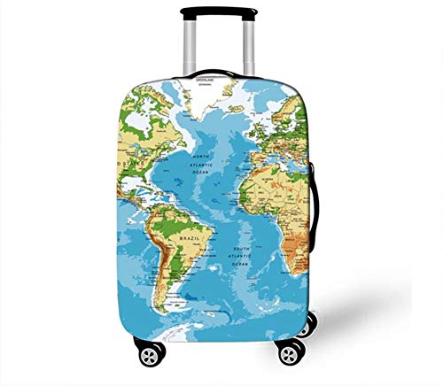 Morbuy Elastisch Kofferhülle Kofferschutzhülle Anti-Kratzer Staubdicht Kofferüberzug Luggage Protector Cover Kofferbezug Reisekofferabdeckung (Blaue Karte,S)
