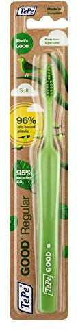 TEPE GOOD Regular Soft Benutzerfreundliche Zahnbürste aus nachwachsenden Rohstoffen mit weichen Borsten, zufällig sortiert