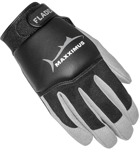 Fladen Big Game Maxximus Kevlar - Guantes acolchados para pesca de atún (3 tamaños, talla M)