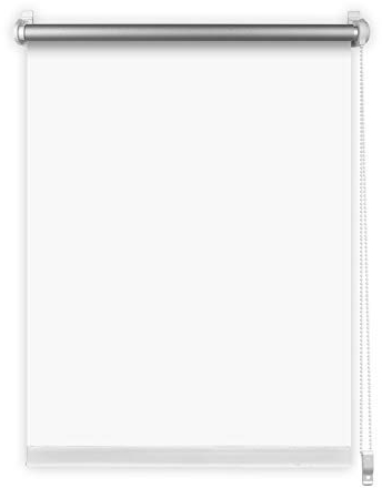 S SIENOC Thermorollo Klemmfix Rollo Weiß L210 x W95cm Stoffbreite 91cm Verdunkelungsrollo Silberbeschichtung Seitenzug für Fenster & Türen