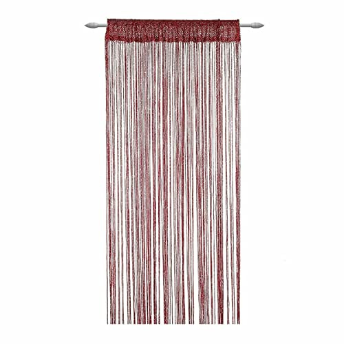 Caritex Tenda arredo a Fili Millerighe Glitterata 140x290 cm W017 Bordeaux