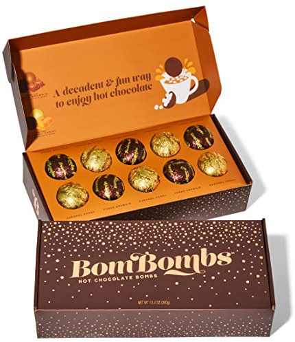 Thoughtfully BomBombs Kakao-Bomben - 10 leckere Schokoladenkugeln mit Mashmallow-Füllung für heiße Schokolade/Kakao