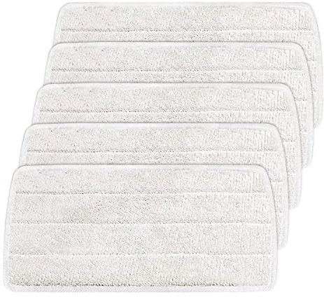 5 Pezzi di Fodere di Ricambio Lavabili per Spazzola a Vapore Vileda Steam XXL, Set di Fodere di Ricambio per Spazzola a Vapore Riutilizzabili, Microfibra Fine & Durevole e Vestibilità Perfetta (Bianco