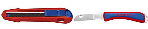 KNIPEX 90 10 165 BK CutiX® Universalmesser 165 mm & Elektriker-Klappmesser (120 mm) 16 20 50 SB