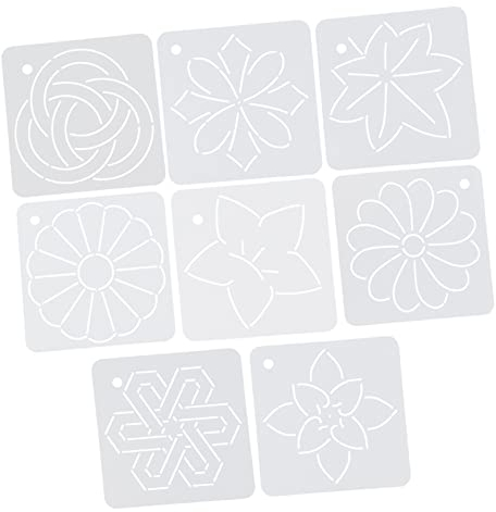 EXCEART 8 Stück Quiltschablonen Set Blumenlinie Kunststoff Nähvorlage Patchwork Schablone Für Diy Stoffgestaltung Und Nähen 4.6 Zoll