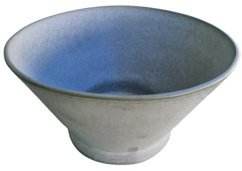 PintoCer - Saladier en céramique de grès, 26 cm, bol à salade de grande capacité, couleur : gris