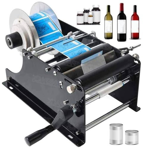 JMbpkduHs Manueller Rundflaschenetikettierer, Etikettenetikettiermaschine Für Flaschen - 30 Stück/Min., Geeignet Für Glas- Und Metallflaschenetikettiermaschinen Mit Flaschendurchmesser 15-150 Mm