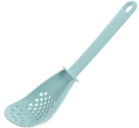 WUTIANBAO Espumadera Colador Herramienta colador Cuchara de plástico for Fideos Cuchara de Drenaje for cocinar Olla de Filtro multifunción Colador De Cocina(Grün)
