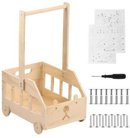 MagiDeal Babyparty-Kistenschrank, Geschenkekorb, Aufbewahrungskorb, DIY-Babykorb mit Griff und Rädern für frischgebackene Eltern