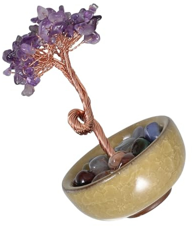 GLEAVI Albero Decorativo Artificiale Realizzato Mano Per Scrivania Ufficio Decorazione Feng Shui Estetico Per Interni
