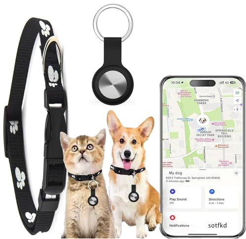 Cat Tracker Collar-Dog GPS Tracker-Pet Tracker-GPS Tracker for Dogs | Android and iOS Universal | No Monthly Fee | Works with Any Collar
