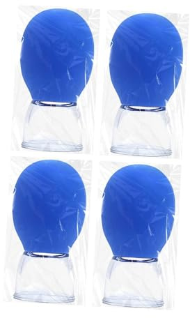 Sharplace 4 pezzi con ventosa forte, set di coppette per massaggio viso, kit di coppette per massaggio corpo, Blu