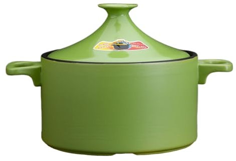 SXTYYH Tajine for La Cuisson Argile émaillée Faite à La Main Plat Tajine for Plats Marocains Savoureux, Couscous, Plat Marocain Et repas Sains, Cocotte(Vert)