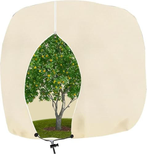 Timisea Winterschutz für Pflanzen 250x360 cm Premium mit Reißverschluss & Zugbändern Atmungsaktive Überwinterungszelt für Kübelpflanzen, Olivenbäume, Palmen & Rosenstämmchen Abdeckplane mit UV-Schutz