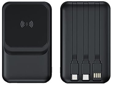 Batterie Externe sans Fil à Aspiration magnétique, 22,5 W, câble Autonome, Charge Ultra Rapide, 10 000 mAh, B