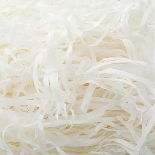 Shredded Papier Kraft Raffia Remplissage, 100 Grammes Papier Déchiqueté, Panier Cadeau de Remplissage Remplir des Fournitures de Fête et Emballage Cadeau, Papier de Soie déchiqueté
