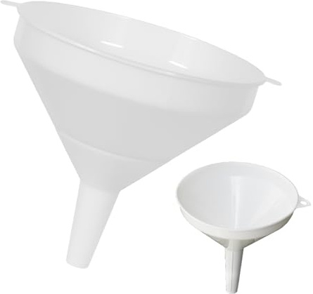 Crisalide Embudo clásico para uso alimentario, disponible en varios diámetros (12-35 cm), robusto y lavable, ideal para trasvasar líquidos y soporte filtros (filtros no incluidos) (12 cm)