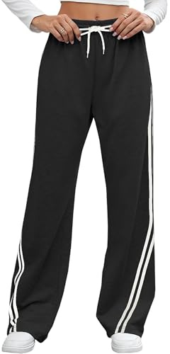 Neteson Pantaloni da Jogging Donna Larghi Pantaloni Sportivi Donna a Vita Alta Pantaloni della Tuta Allenamento Comodi Pantaloni Palestra Casual